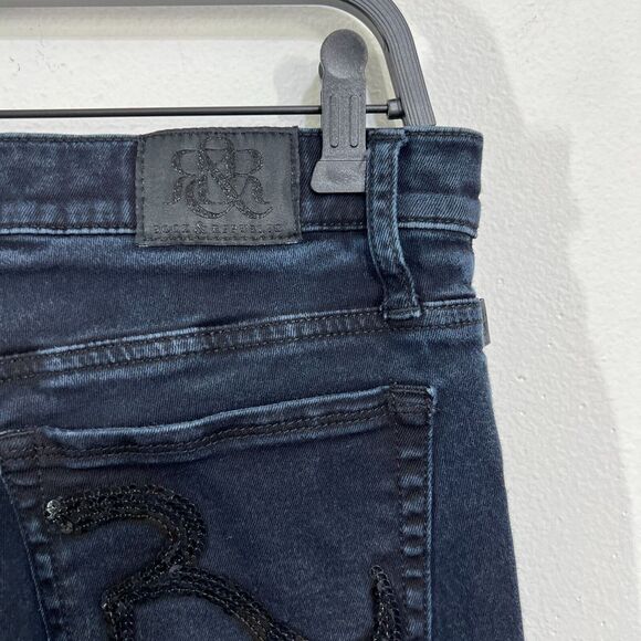Rock & Republic Kasandra Bootcut Jeans Womens 12M Blue Denim Cotton Blend Casual - Picture 5 of 9